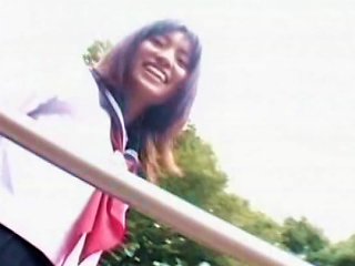 Japanese Schoolgirl Upskirting In Public